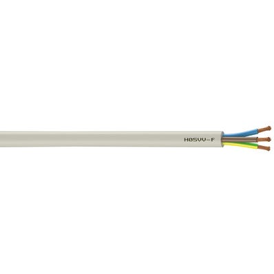 Cable électrique HO5VVF 3G 2,5 mm² Couronne 5 m - NEXANS FRANCE  0