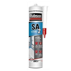 Silicone acétique sanitaire transparent 280 ml SA2 - RUBSON