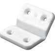 Lot de 4 raccords d'angle plastique blanc 90-270° 40 x 40 x 5 mm