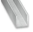 Profilé en U aluminium brut 20 x 20 x 20 x 1,5 mm INT.17 mm L.250 cm
