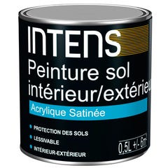 Peinture sol acrylique satinée gris clair 0,5 L - INTENS 1