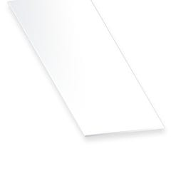 Profilé plat aluminium laqué blanc l.50 x Ep.3 mm L.250 cm