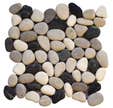 Mosaïque galet naturel multicolore l.30 x L.30 cm
