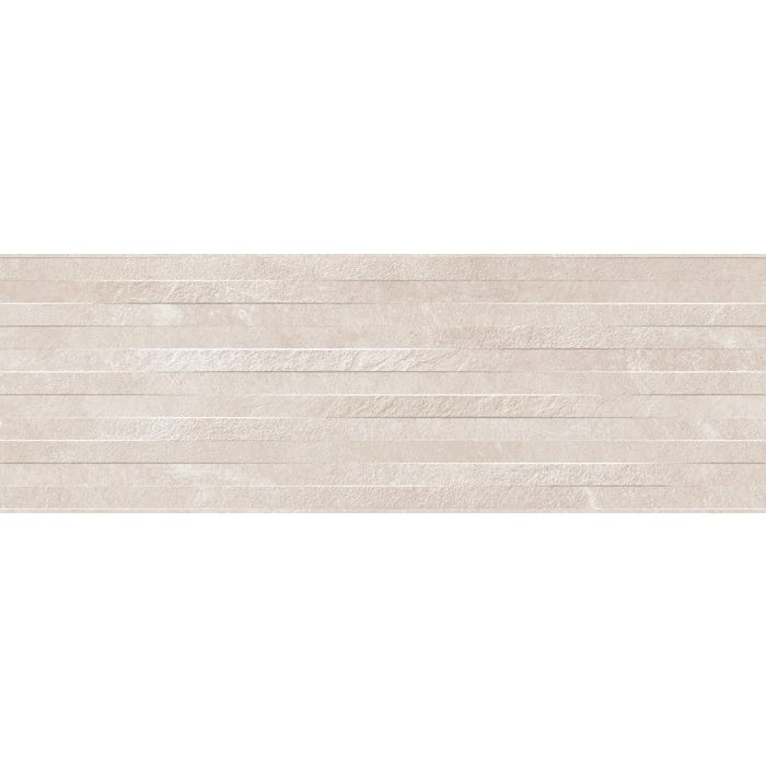 Faïence blanc effet pierre l.30 x L.90 cm Mont 0