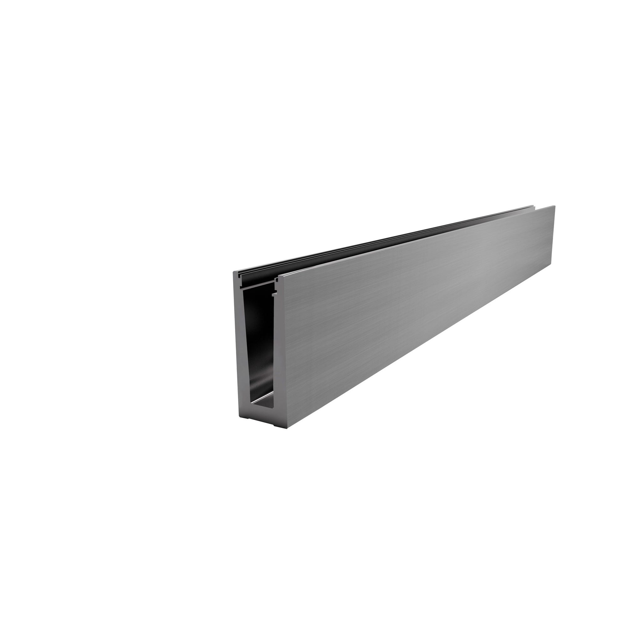 Profil glass U aluminium inox 316 Long.3 m 1