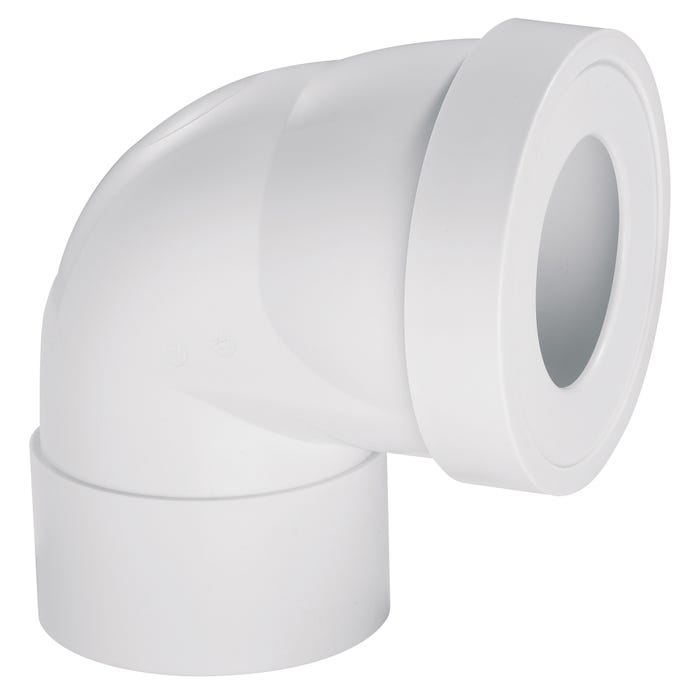 Pipe WC courte coudée femelle Ø85/105 Wirquin Pro 0