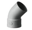 Coude PVC, Diam 125mm , 45° , Mâle / Femelle