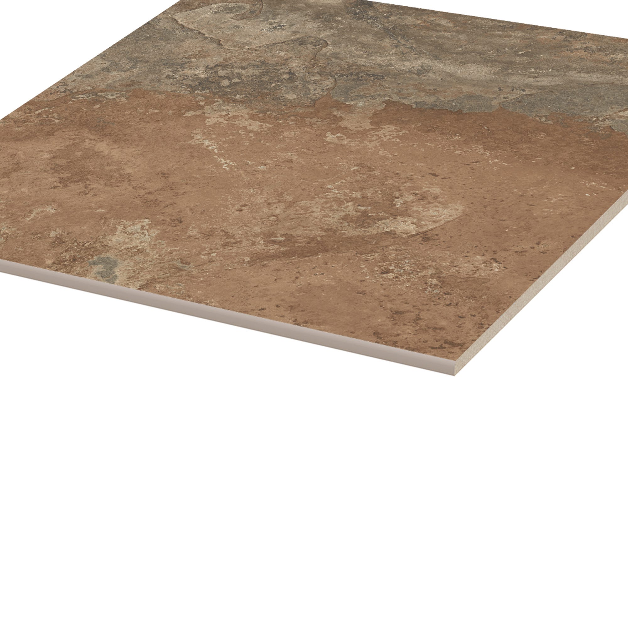 Carrelage sol extérieur effet pierre l.45 x L.45 cm - Tempelton Rust 1