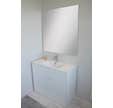 Meuble salle de bain simple vasque blanc l.100 x H.80 x P.45 cm Abby