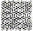 MOSAIQUE 29,7 X 30,5 CM GEO RONDE BLANC GRIS