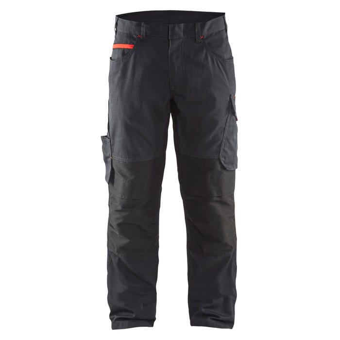 Pantalon de travail stretch Noir/Rouge T.40 1495 - BLAKLADER 0