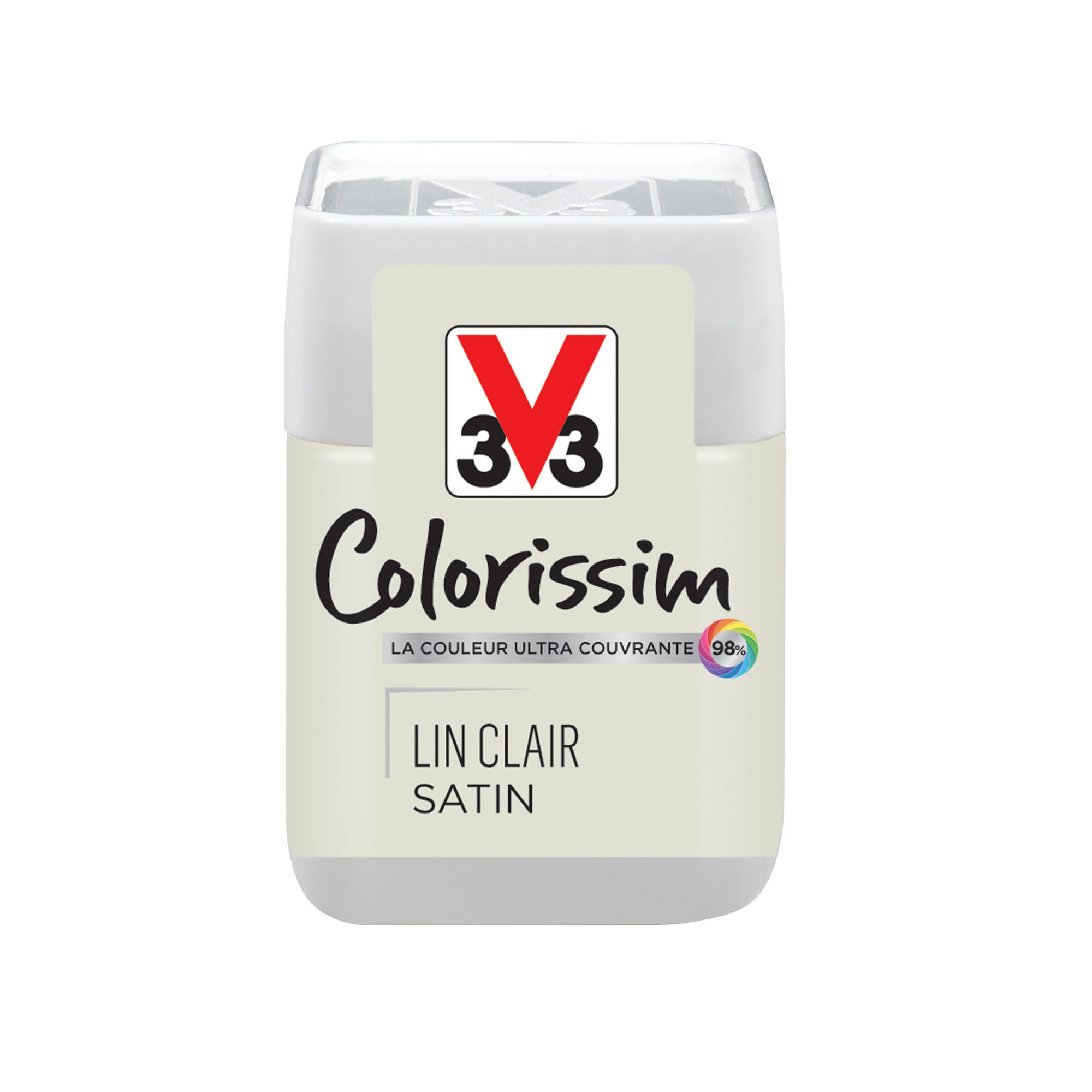 Peinture intérieure multi-supports testeur acrylique satin lin clair 75 ml - V33 COLORISSIM 0