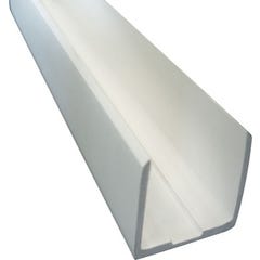Profil de finition en U PVC lame à emboîter H.20 x L.300 x Ep.3 cm 3