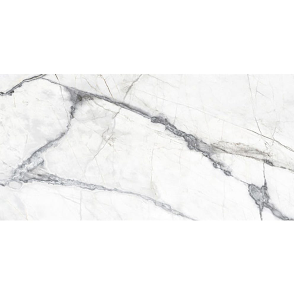 Carrelage sol intérieur effet marbre l.60x L.120cm - Invisible 0
