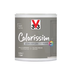 Peinture intérieure multi-supports acrylique satin taupe 0,5 L - V33 COLORISSIM 0
