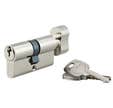CYL BOUTON STD 5G NICKELÉ 30X30MM 3 CLÉS