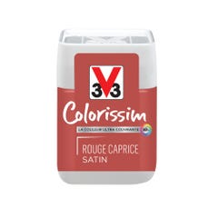 Peinture intérieure multi-supports testeur acrylique satin rouge caprice 75 ml - V33 COLORISSIM 0