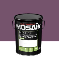 Peinture intérieure satin violet pimprenelle teintée en machine 4L HPO - MOSAIK 1