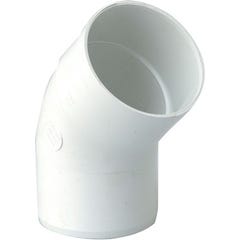 Coude 45° PVC blanc Diam.80 mm - GIRPI 0