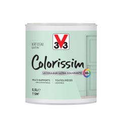 Peinture intérieure multi-supports acrylique satin vert d'eau 0,5 L - V33 COLORISSIM 0
