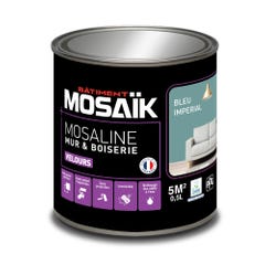 Peinture intérieure multi support acrylique velours bleu imperial 0,5 L Mosaline - MOSAIK 2
