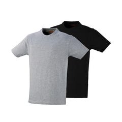 Lot de 2 tee-shirt gris / noir T.L