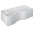 Baignoire asymétrique version gauche blanche L.180 x l.90 cm Edéol - VALENTIN