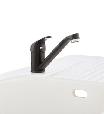 mitigeur de cuisine noir mat theo bricoman