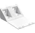 Lot de 12 raccords d'angle plastique blanc 20 x 20 x 43 mm