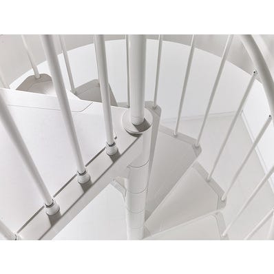 Escalier colimaçon Despina blanc 15 hauteurs Diam.110 cm