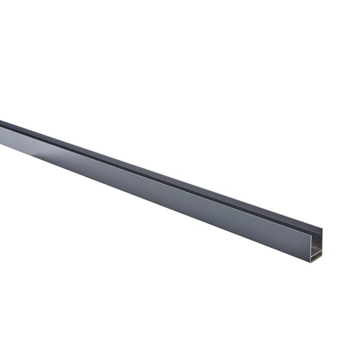 Profilé de finition en U aluminium bar gris 30 x 30 mm Long.1,98 m 1