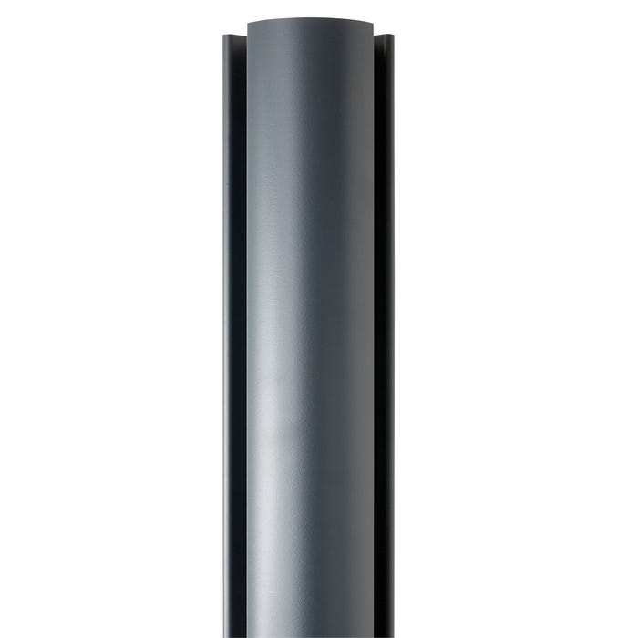 Poteau aluminium bar multi angle gris PVC/Chanvre Haut.2,46 m 1