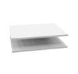 Lot de 2 étagères blanches pour colonne et meuble bas largeur 60 cm