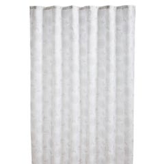 Rideau de douche en tissu rond gris l.180 x H.200 cm  5