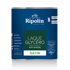 Peinture intérieure et extérieure multi-supports glycéro satin vert basque 2 L - RIPOLIN 2