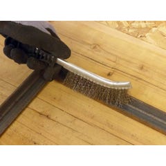 Brosse métallique à main fil acier inoxidable poignée plastique pour brosser et nettoyer toutes surfaces - 950320 TECNUM  2