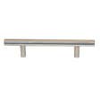 LOT 5 POIGNEES CONTEMP ACIER INOX 96 MM