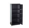 ARMOIRE MÉTAL 2 PORTES 80X40X180CM NOIR