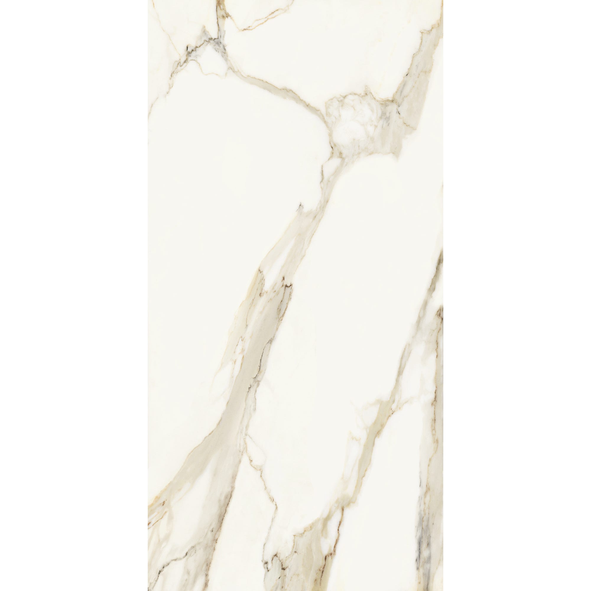 Carrelage intérieur sol et mur beige effet marbre l.60 x L.120 cm Marble one Calacatta Brillant 3