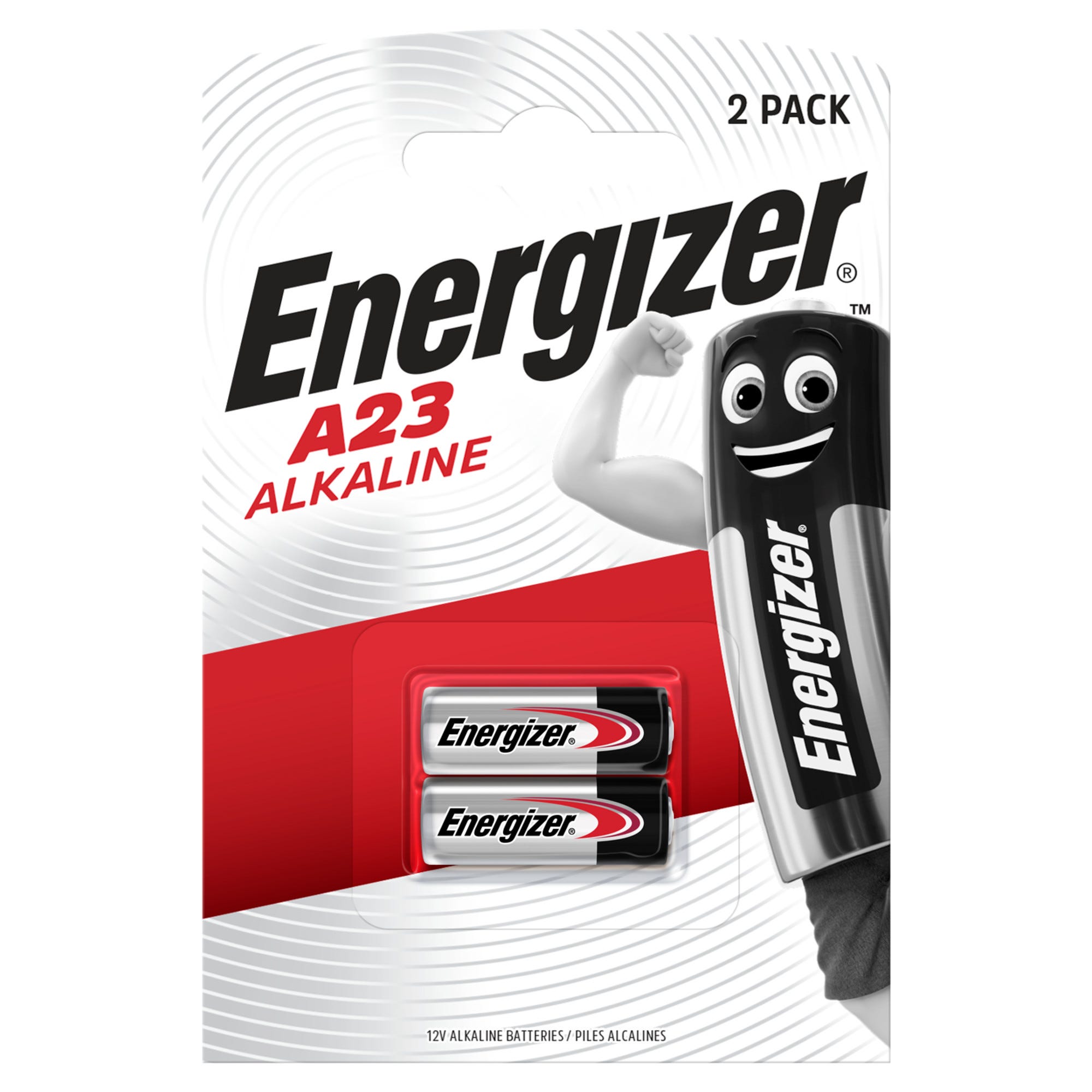 Pile alcaline miniature Energizer A23, paquet de 2 0