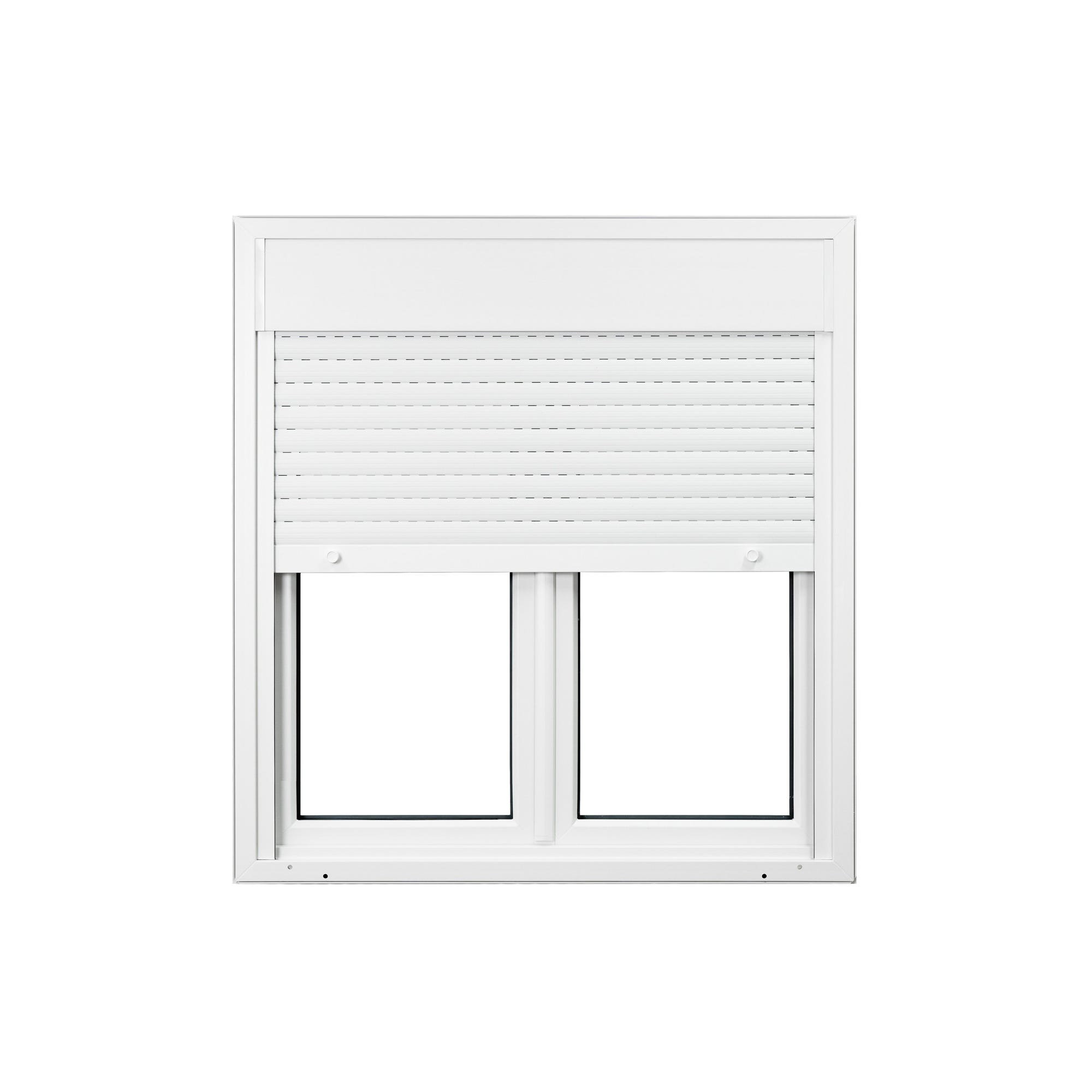 Fenêtre PVC avec volet roulant intégré monobloc Ob 2 vantaux H.135 x L.140 cm - GROSFILLEX 2