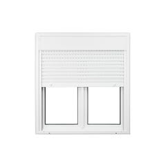 Fenêtre PVC avec volet roulant intégré monobloc Ob 2 vantaux H.135 x L.140 cm - GROSFILLEX 2