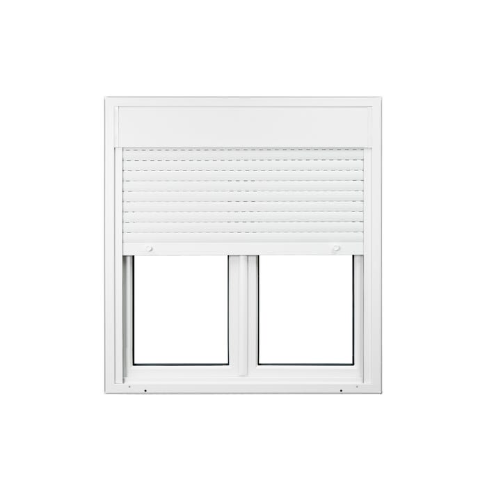 Fenêtre PVC avec volet roulant intégré monobloc Ob 2 vantaux H.125 x L.140 cm - GROSFILLEX 2