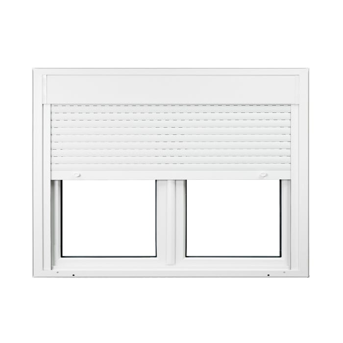 Fenêtre PVC 2 vantaux avec volet roulant intégré monobloc H.125 x l.100 cm - GROSFILLEX 2
