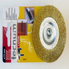Brosse circulaire abrasive nylon gris ° 75 mm pour perceuse SCID po