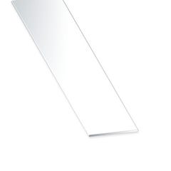 Profilé plat PVC blanc l.30 x Ep. 2 mm L.260 cm