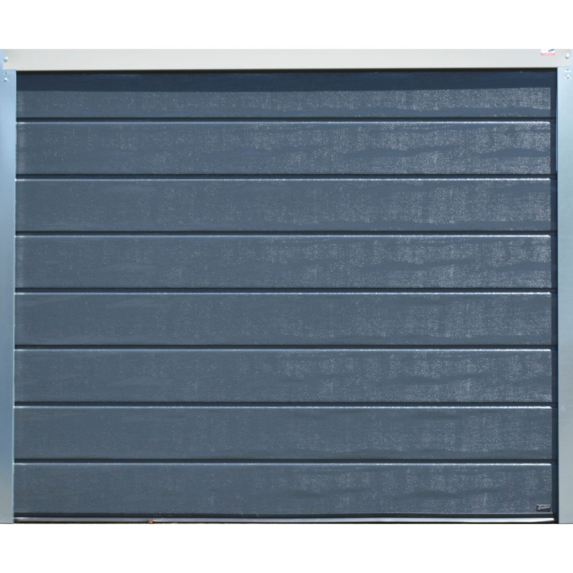 Porte de garage sectionnelle en kit grise motorisée l.240 x H.200 cm x Ep.40 mm 0