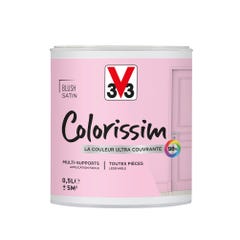 Peinture intérieure multi-supports acrylique satin blush 0,5 L - V33 COLORISSIM 0