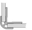 Profilé d'angle extérieur pour revêtement mural Easystyle gris foncé - Hüppe
