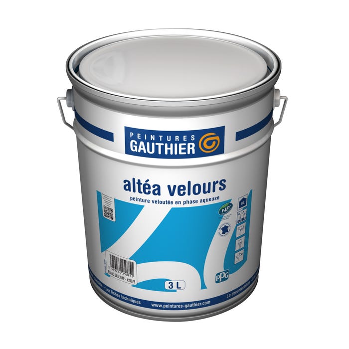 Peinture intérieure velours bleu borneo teintée en machine 3 L Altea - GAUTHIER 2